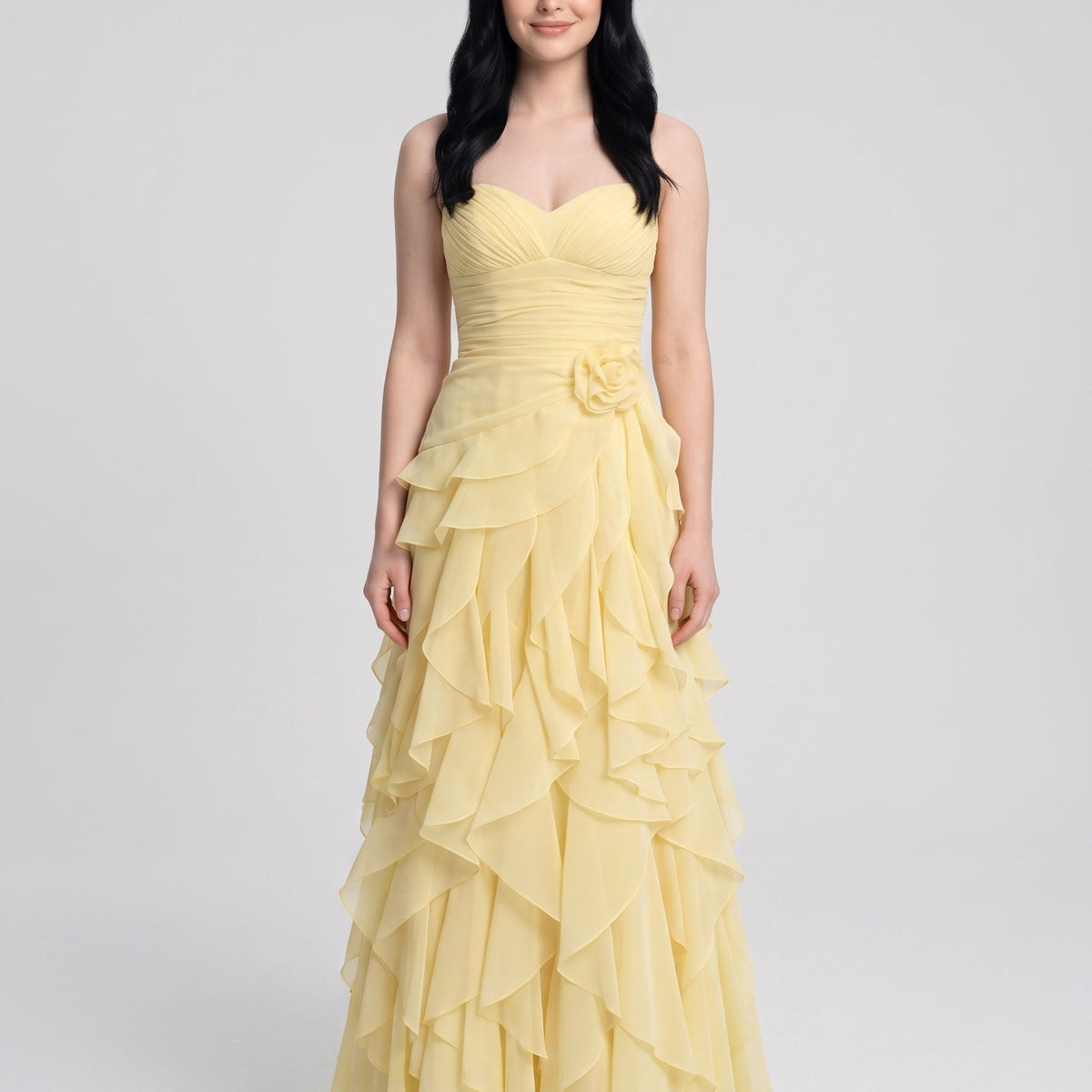 daffodil yellow bridesmaid dresses Jimiss: Sweetheart Chiffon A-Line Floor-Length Dress – JiMiss girls prom gown Perfect for any formal Size:3 - 4 Blue Suit & Green