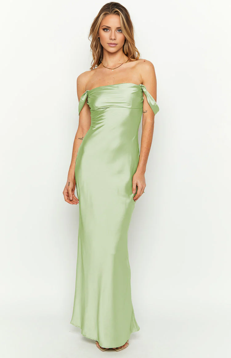 Vestido de fiesta largo de satén sin mangas, minimalista, con hombros descubiertos y espalda descubierta de Jimiss 