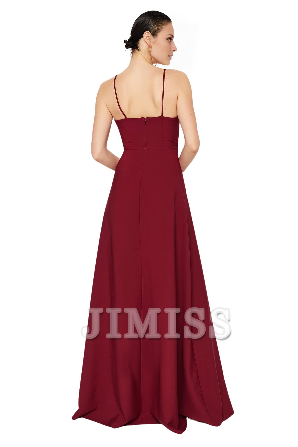Vestido de noche con escote dividido y vestido de graduación, vestido de noche formal