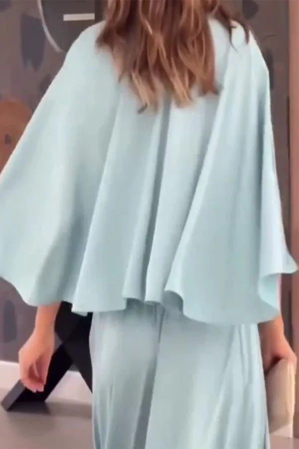 Vestido de noche minimalista de corte A con escote en V y pliegues en color liso para tiempo libre