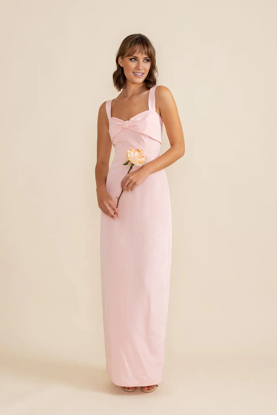 Vestido de fiesta Jimiss con escote cuadrado, hombros descubiertos, sin mangas, espalda descubierta, abertura y largo hasta el suelo