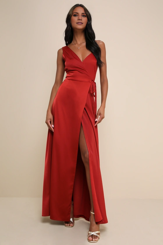 Vestido de noche Jimiss con cuello asimétrico, hombros descubiertos, sin mangas, espalda descubierta, abertura lateral y largo hasta el suelo