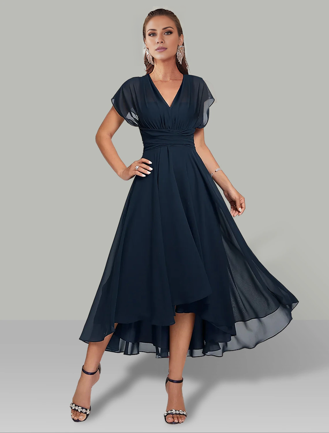 Jimiss Blue convertible infinity chiffon dress