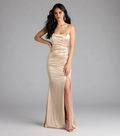 Vestido de fiesta Jimiss con hombros descubiertos, sin tirantes, espalda descubierta y largo hasta el suelo