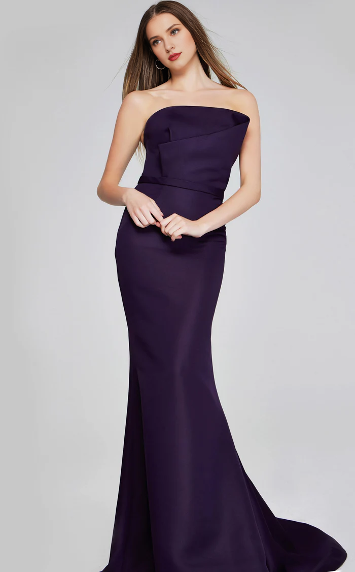 Off shoulder irregular neckline and floor length Prom dress