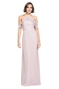 Vestido de fiesta Jimiss con escote halter, sin mangas, tirantes finos, sin espalda y largo hasta el suelo