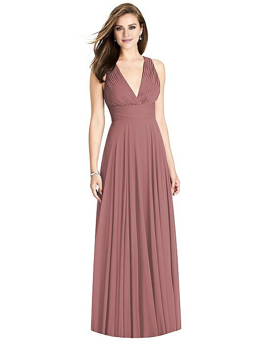 Vestido de noche Jimiss con escote en V, hombros descubiertos, sin mangas, espalda descubierta, plisado y largo hasta el suelo