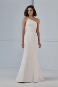 Vestido de fiesta Jimiss con escote asimétrico, hombros descubiertos, sin mangas, espalda descubierta y largo hasta el suelo