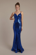 Jimiss Spaghetti Strap Mermaid Sequin Prom Dress 2026