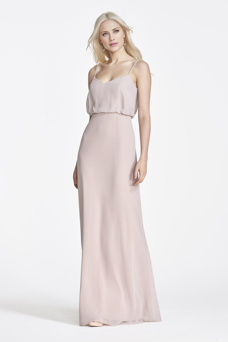 Vestido de noche Jimiss con escote cuadrado, tirantes finos, sin mangas, espalda descubierta y largo hasta el suelo