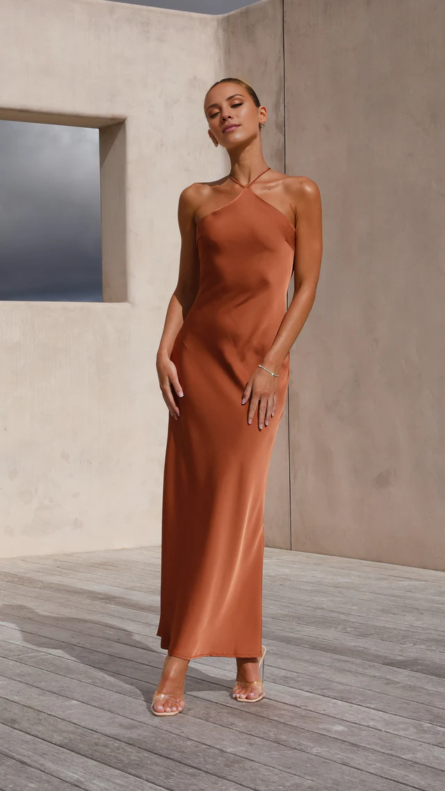 Vestido de noche Jimiss con escote halter, sin tirantes, hombros descubiertos, espalda descubierta y largo hasta el suelo