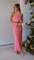 Vestido de fiesta Jimiss de un solo hombro, sin mangas, sin espalda y largo hasta el suelo