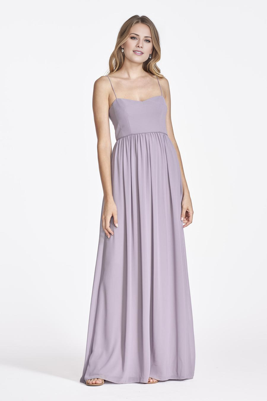 Vestido de noche Jimiss con escote cuadrado, sin mangas, hombros descubiertos, tirantes finos, espalda descubierta y largo hasta el suelo