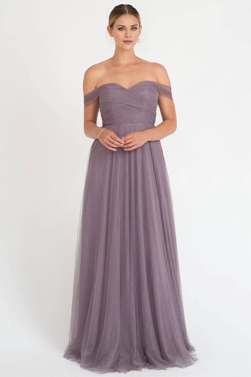 Vestido de fiesta Jimiss con hombros descubiertos, sin mangas, sin tirantes, transparente, sin espalda y largo hasta el suelo