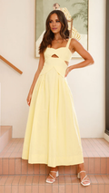 Vestido de fiesta largo Jimiss con escote barco, sin mangas y espalda descubierta