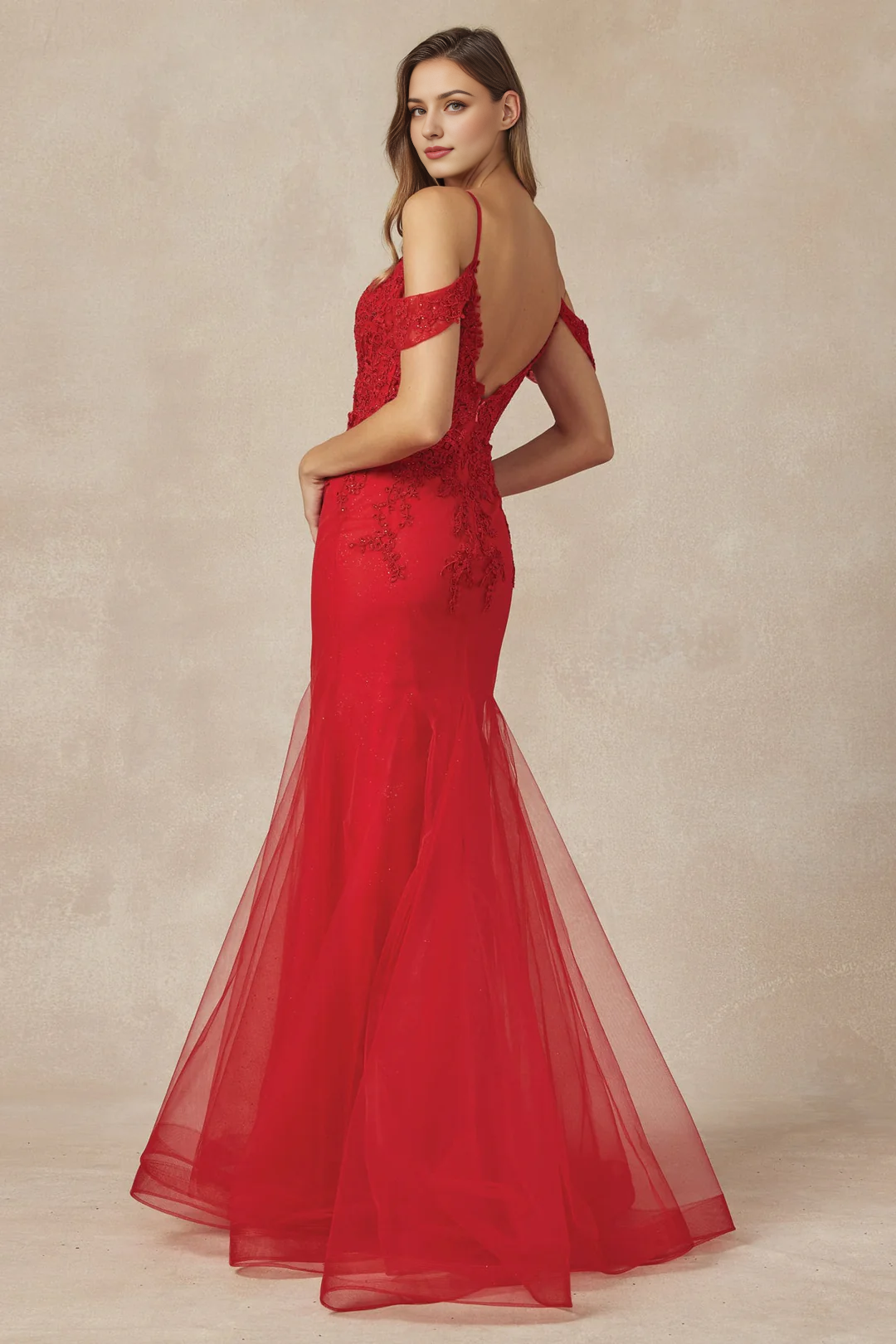 Emerald Glitter Lace Mermaid Floor-Length Evening Dress with Sweetheart Neckline