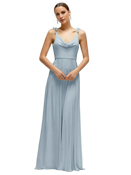 Vestido de fiesta Jimiss con escote en V, hombros descubiertos, sin mangas, espalda descubierta y largo hasta el suelo