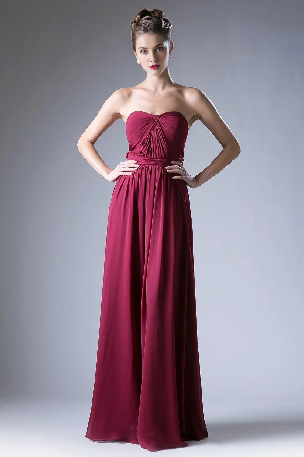 A-length convertible chiffon dress