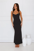 Vestido de fiesta largo con escote halter y espalda descubierta de sirena de Jimiss