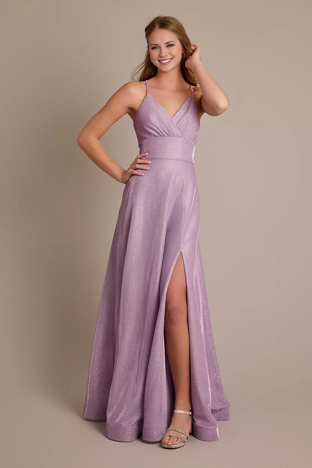 purple glitter bridesmaid dresses Lavender A-Line V-Neck Floor-Length Dress Collection Midi Dresses Prom Dresses Homfan Tall 5 Drawer COLOR:Taupe/Pink