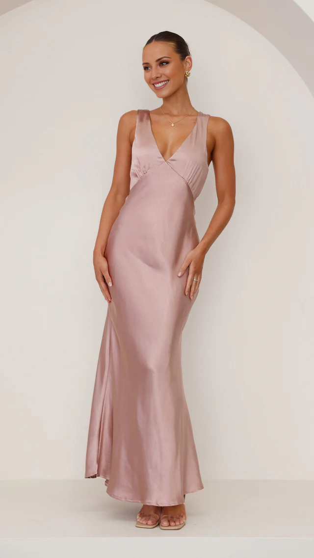 Vestido de fiesta Jimiss con escote en V, sin mangas, sin espalda y largo hasta el suelo