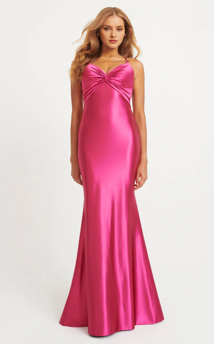 Mermaid V collar sleeveless backless and floor length Prom dress