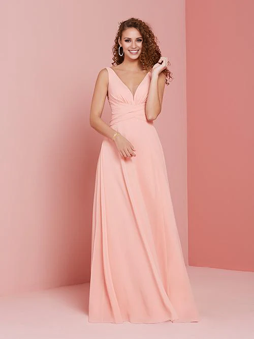 Vestido de fiesta Jimiss con escote en V, hombros descubiertos, sin mangas, espalda descubierta y largo hasta el suelo