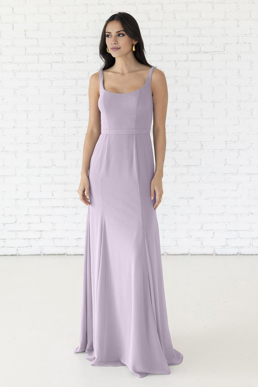 Vestido de noche Jimiss con escote cuadrado, sin mangas, sin espalda y largo hasta el suelo