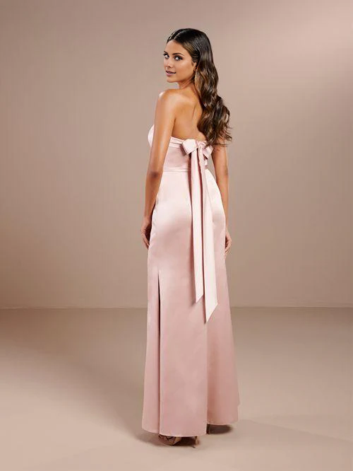 Vestido de noche Jimiss con hombros descubiertos, sin mangas, sin tirantes, sin espalda y largo hasta el suelo