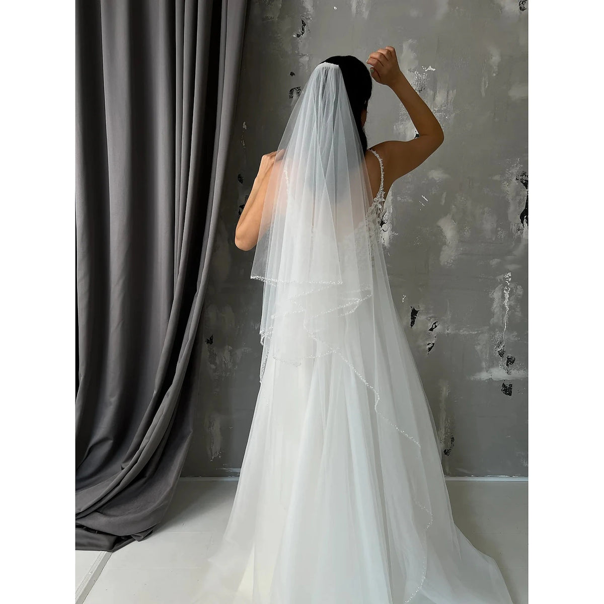 Ivory Lace V-Neck A-Line Floor-Length Bridesmaid Dress - Wedding Guest & Prom Gown