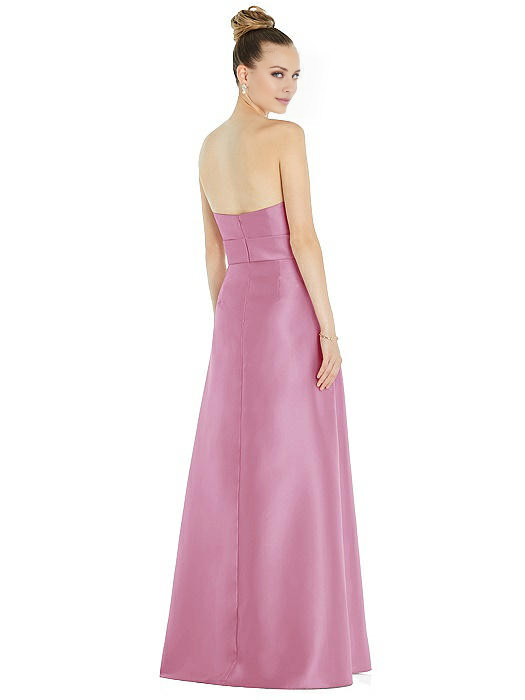 Vestido de fiesta Jimiss con hombros descubiertos, sin mangas, sin tirantes, sin espalda y largo hasta el suelo
