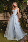 Vestido largo tipo corsé ajustado sin mangas con calcomanía de flores y falda en forma de A