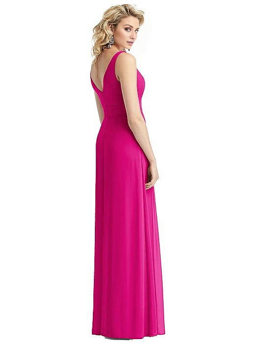 Vestido de fiesta Jimiss con escote en V, hombros descubiertos, sin mangas, espalda descubierta y largo hasta el suelo