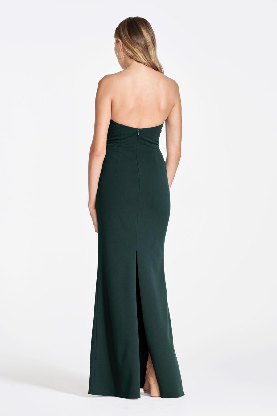 Jimiss off shoulder collar sleeveless backless slit and floor length evening dress