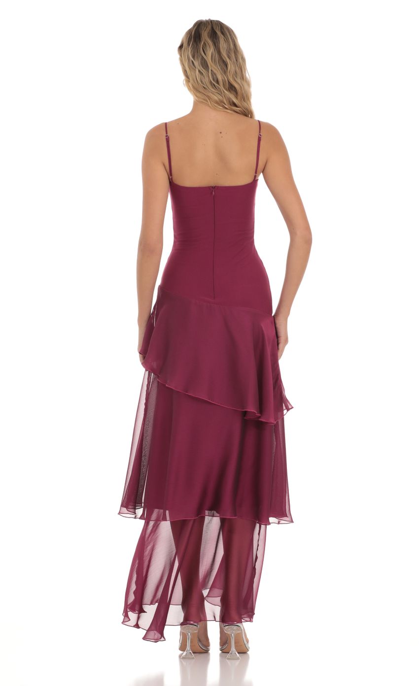 Vestido de fiesta Jimiss con escote corazón, tirantes finos, espalda descubierta y largo hasta el suelo