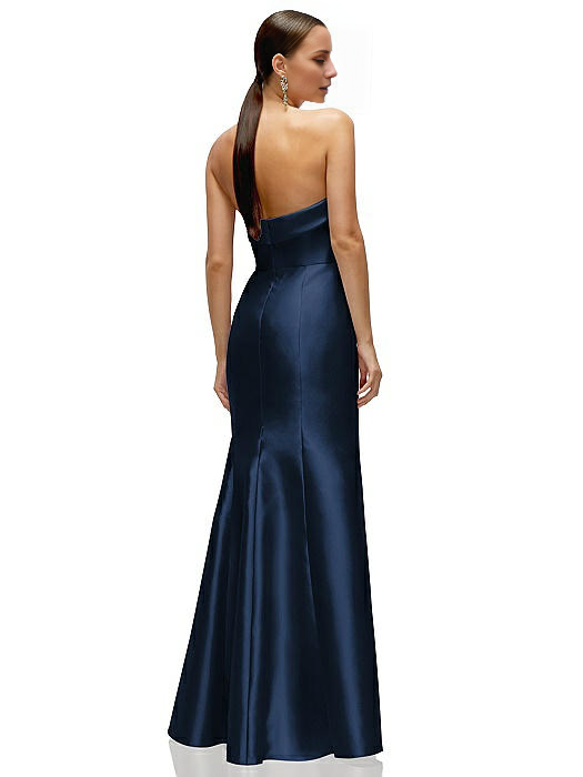 Vestido de fiesta Jimiss de corte sirena, con hombros descubiertos, sin mangas, sin tirantes, sin espalda y largo hasta el suelo
