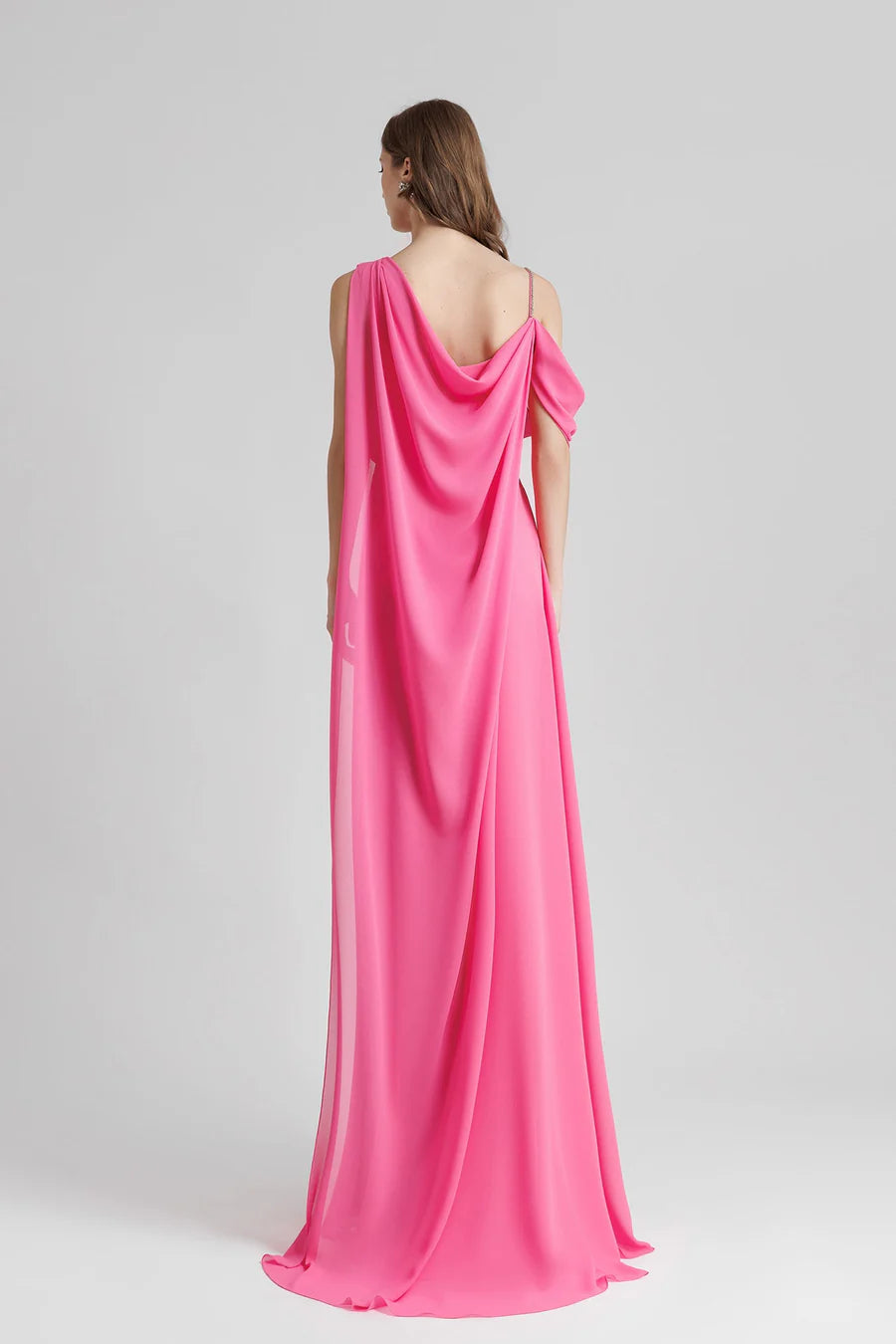 Vestidos de noche largos hasta el suelo con escote asimétrico y sin espalda