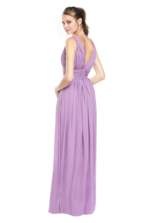 Vestido de fiesta Jimiss con escote en V profundo, sin mangas, sin espalda y largo hasta el suelo