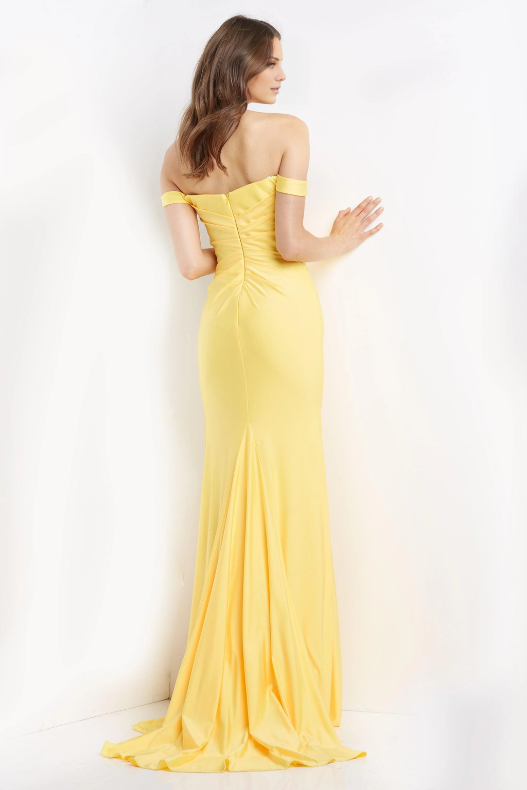 Vestido de fiesta Jimiss con escote en forma de corazón, hombros descubiertos, sin mangas y largo hasta el suelo