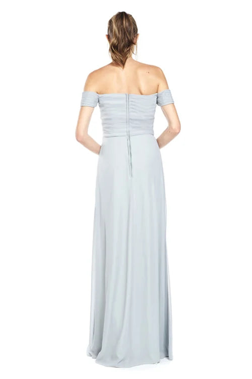 Vestido de fiesta Jimiss con hombros descubiertos, sin mangas, sin tirantes, sin espalda y largo hasta el suelo