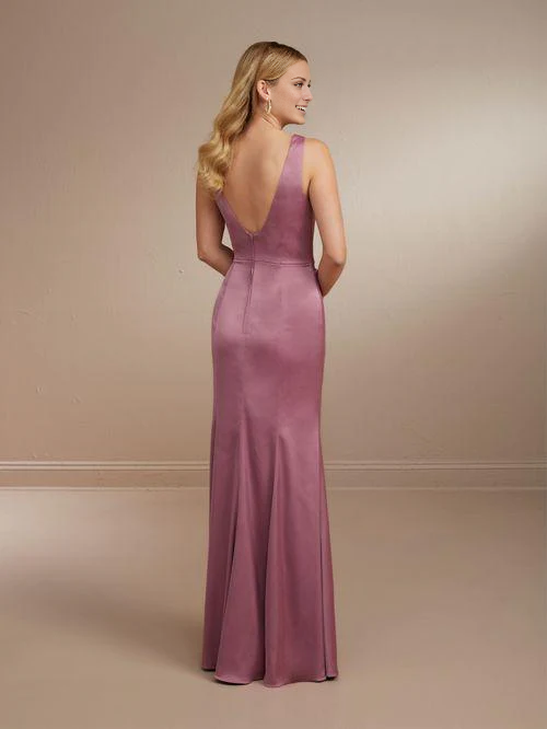 Vestido de fiesta Jimiss con escote en V, hombros descubiertos, sin mangas, espalda descubierta, abertura lateral y largo hasta el suelo