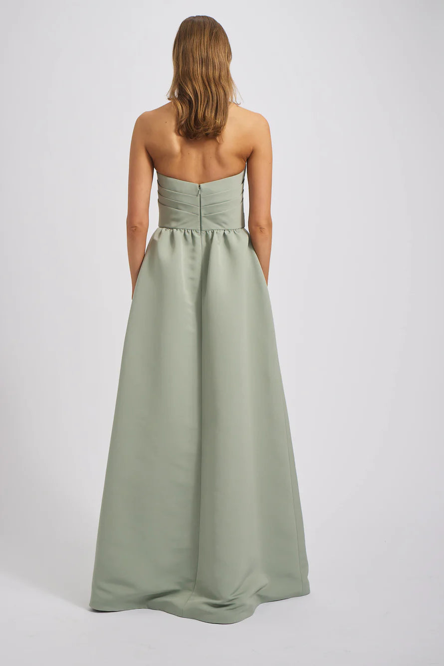 Vestido de fiesta Jimiss con hombros descubiertos, sin mangas, sin tirantes, sin espalda y largo hasta el suelo