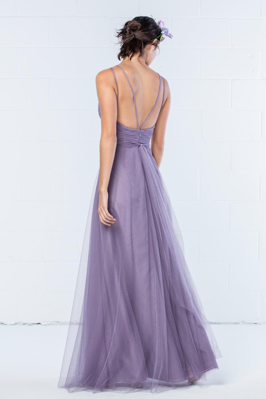 Vestido de noche Jimiss con escote en V, hombros descubiertos, sin mangas, espalda descubierta, transparente y largo hasta el suelo