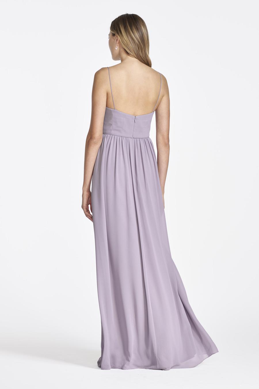 Vestido de noche Jimiss con escote cuadrado, sin mangas, hombros descubiertos, tirantes finos, espalda descubierta y largo hasta el suelo