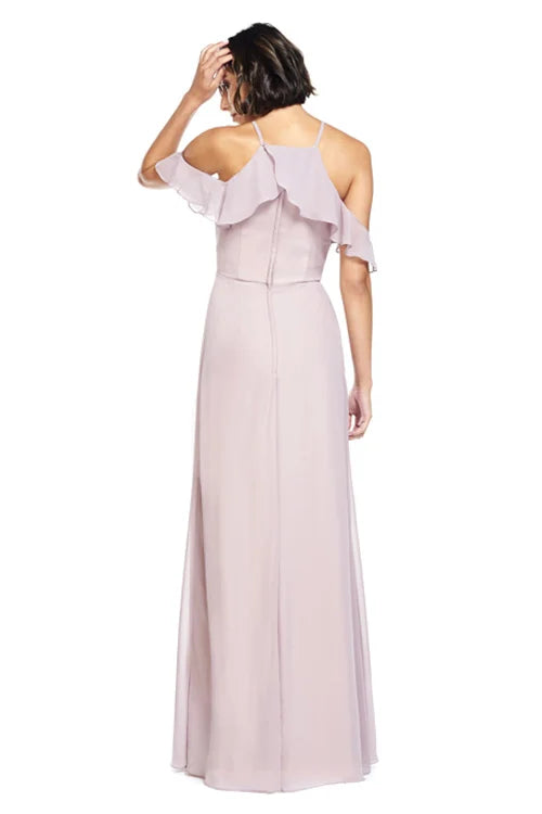 Vestido de fiesta Jimiss con escote halter, sin mangas, tirantes finos, sin espalda y largo hasta el suelo