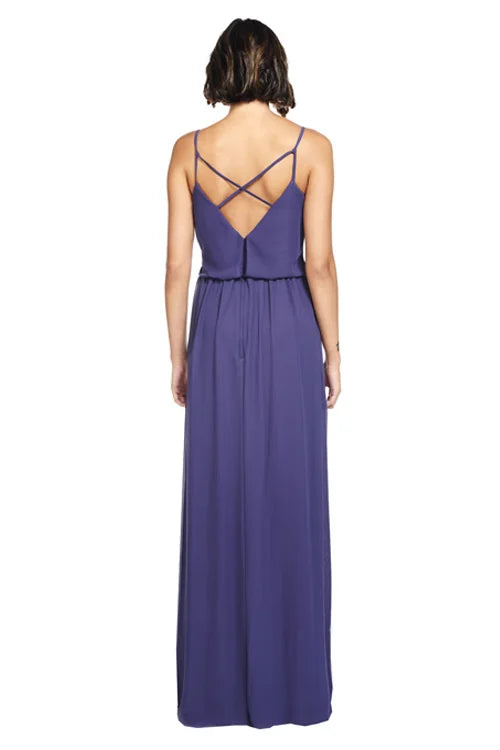 Vestido de fiesta Jimiss con escote en V, sin mangas, tirantes finos, sin espalda y largo hasta el suelo