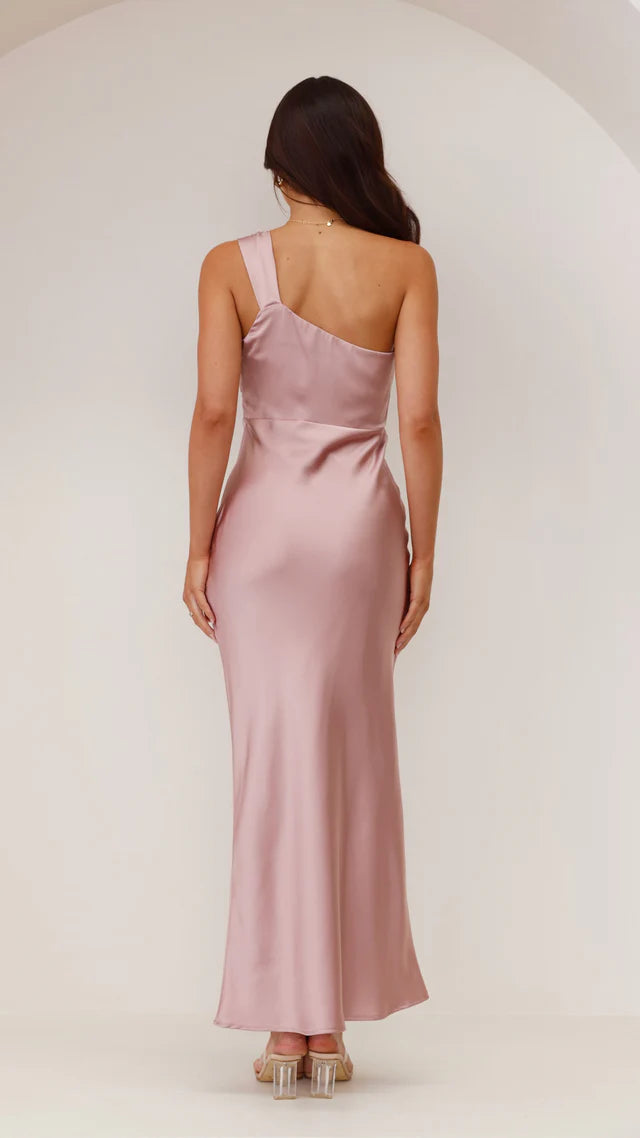 Vestido de fiesta Jimiss con tirantes al hombro, hombros descubiertos, espalda descubierta y largo hasta el suelo