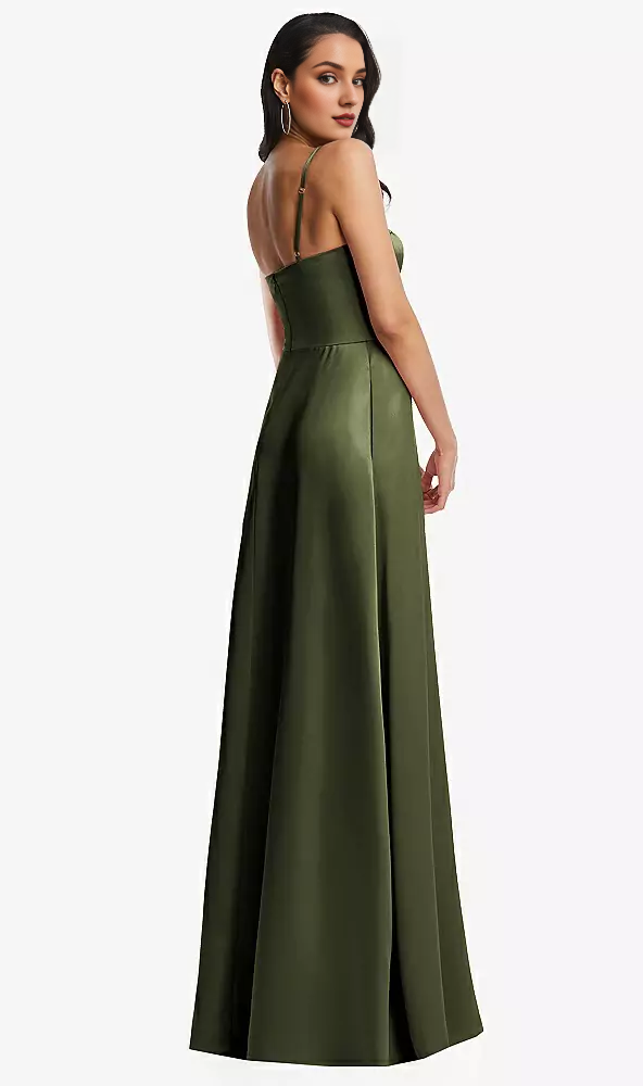 Vestido de fiesta con corsé ajustado y tirantes finos ajustables de longitud de palabra A