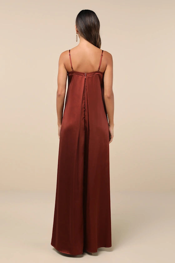 Vestido de noche Jimiss con escote cuadrado, hombros descubiertos, sin mangas, tirantes finos, espalda descubierta y largo hasta el suelo