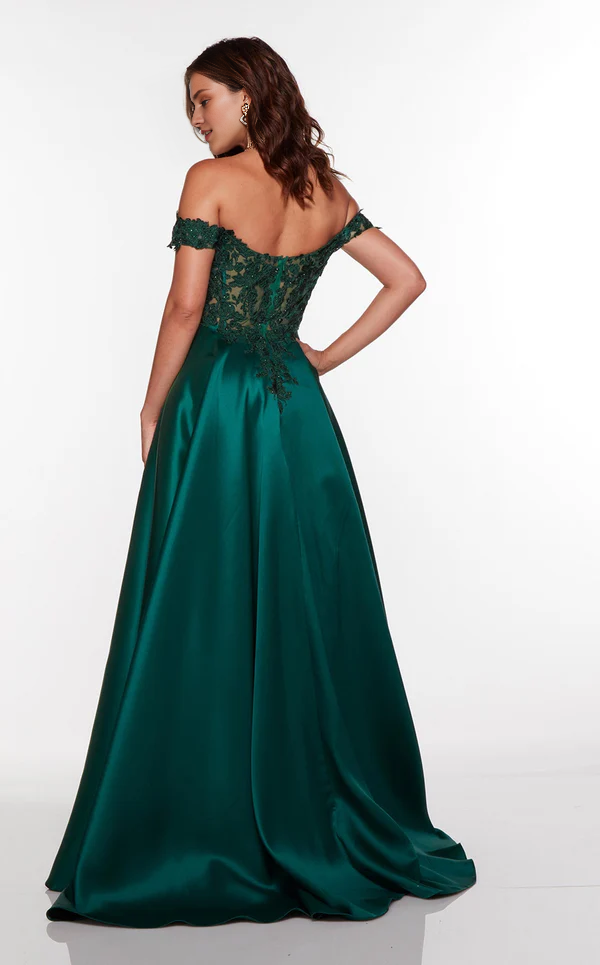 Sweetheart collar lace tight corset off shoulder and floor length Prom dress